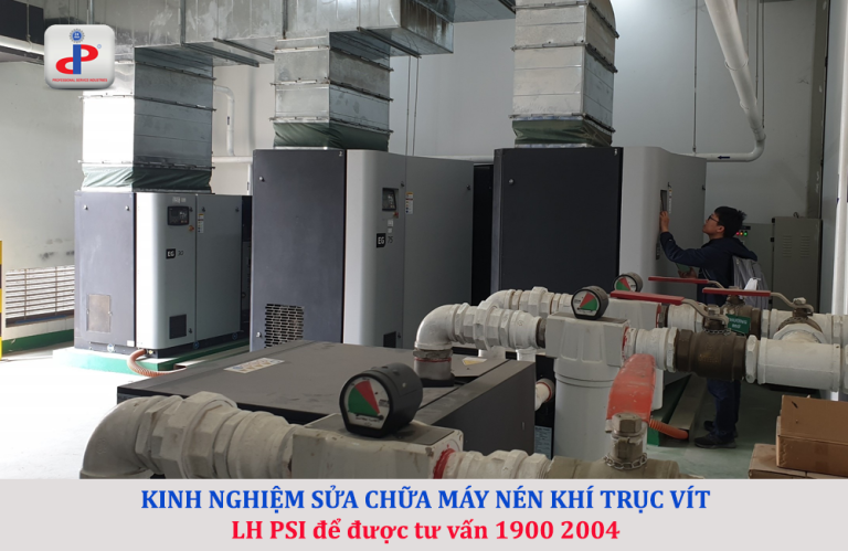 kinh nghiệm sửa chữa máy nén khí trục vít