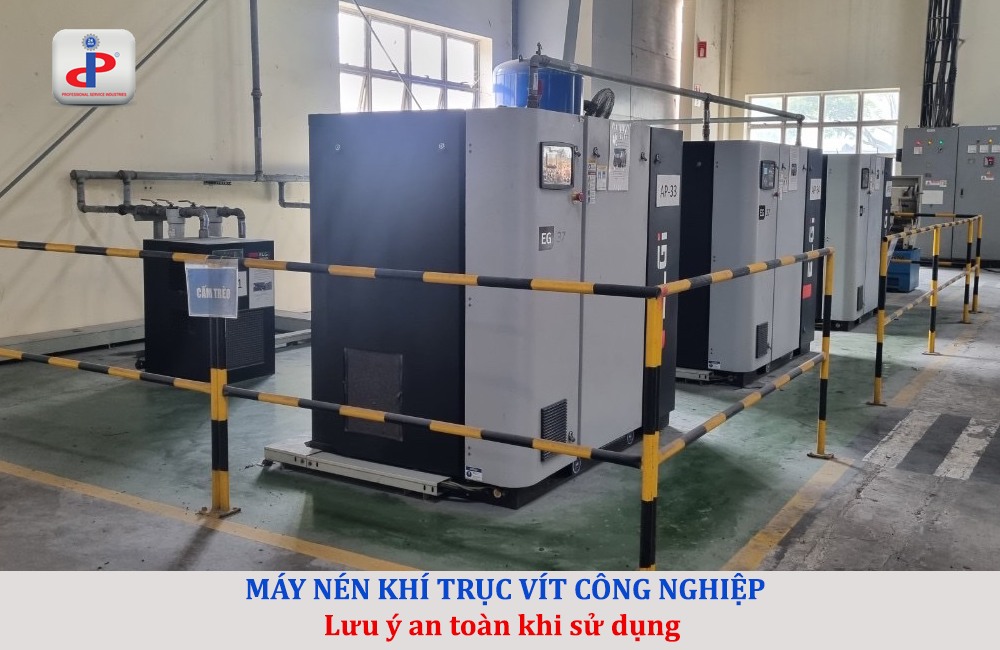 an toàn khi sử dụng máy nén khí trục vít công nghiệp