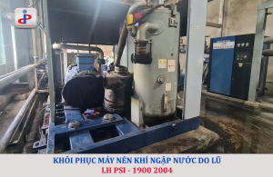 Khôi phục máy nén khí ngập nước sau lũ