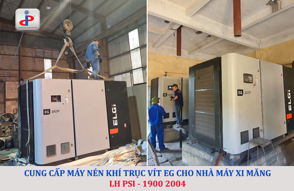 máy nén khí trục vít ELGI cho nhà máy xi măng